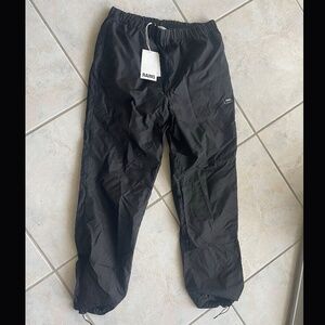 NWT RAINS size L black waterproof lounge pants